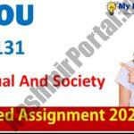 (BEGC 131) Individual And Society Solved Assignment 2020-21