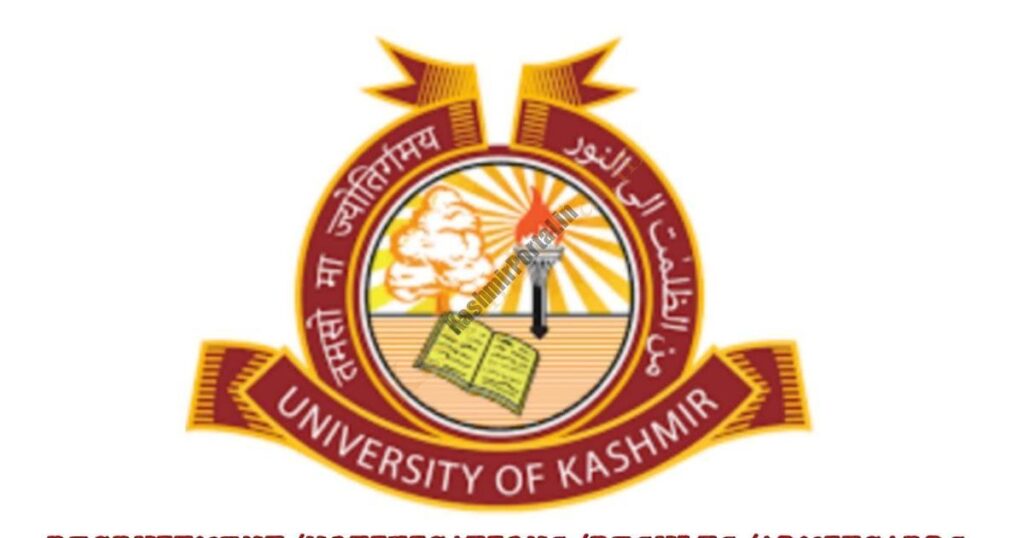 Kashmir University issued Notice to Conduct all remaining UG and PG Exams in Online Mode