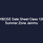 jkbose date sheet class 12th summer zone jammu 3734